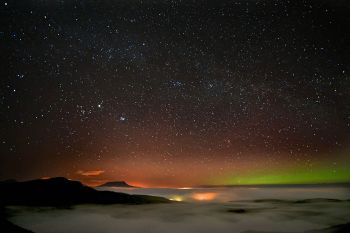 Lough Salt 1 Muckish with Aurora